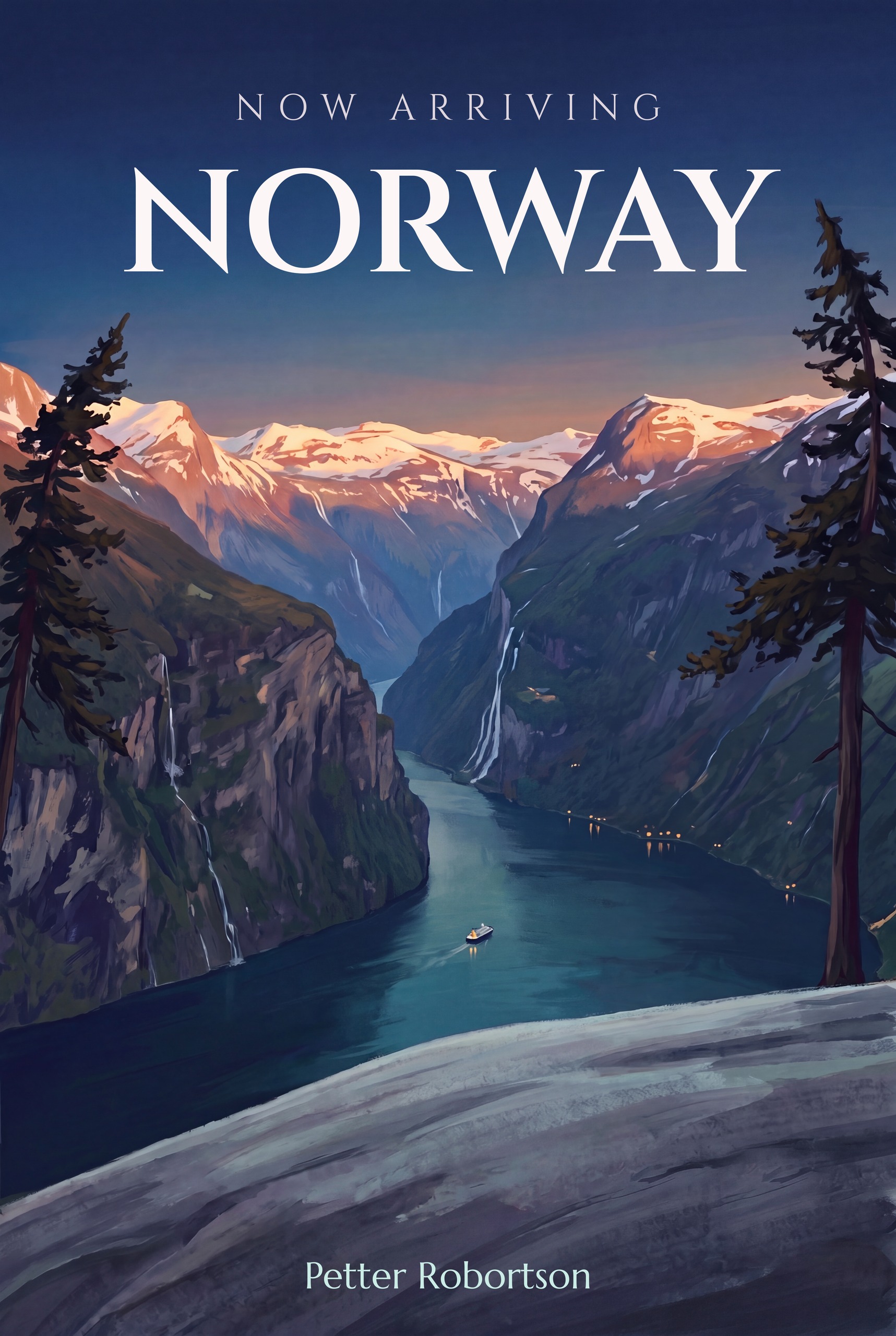 Now Arriving: Norway cover: fjord light at the edge of the scene